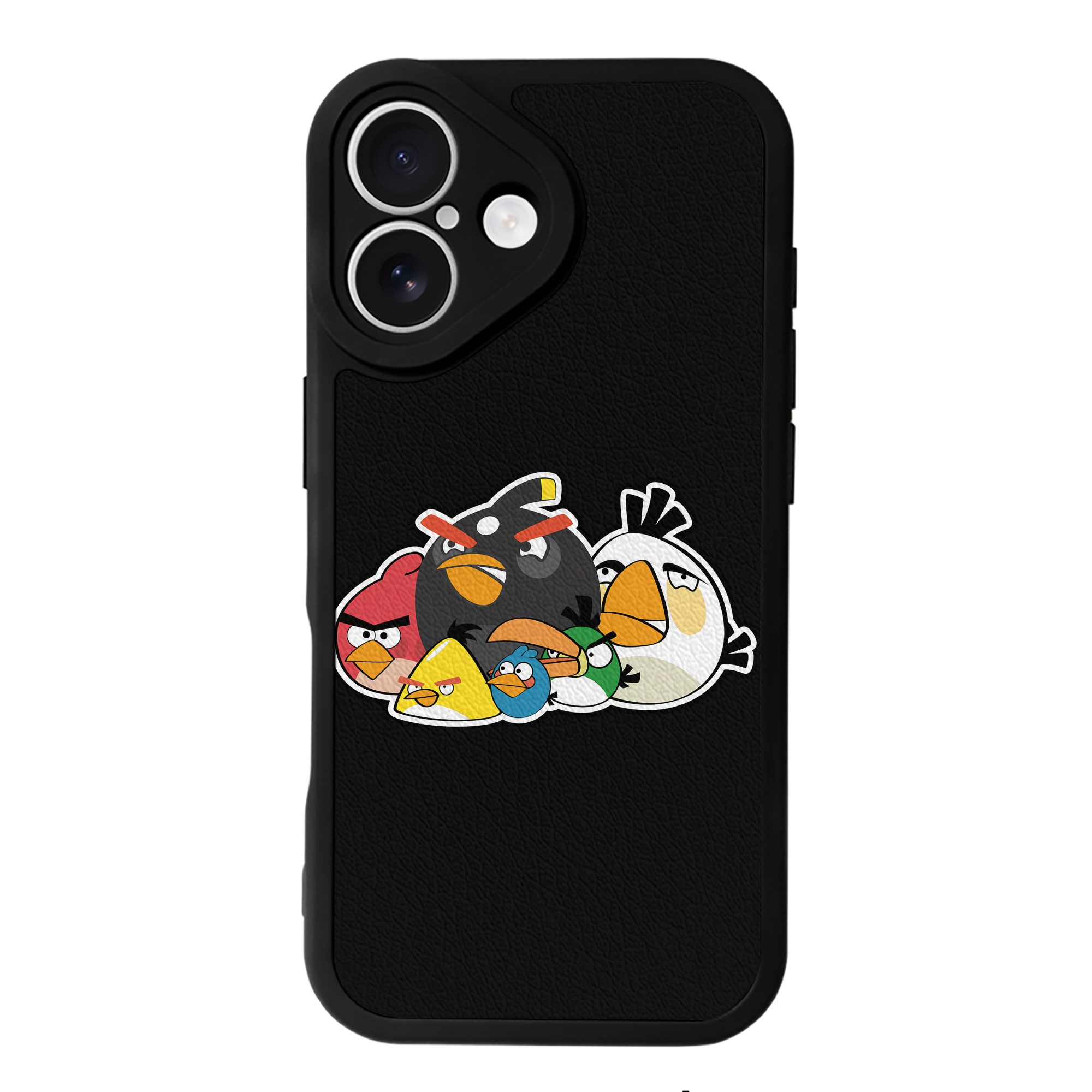 （画像用） Angry Birds アングリーバード 【iPhone 16シリーズ対応】シリコンスマホケース（レザー調） 材質：シリコン